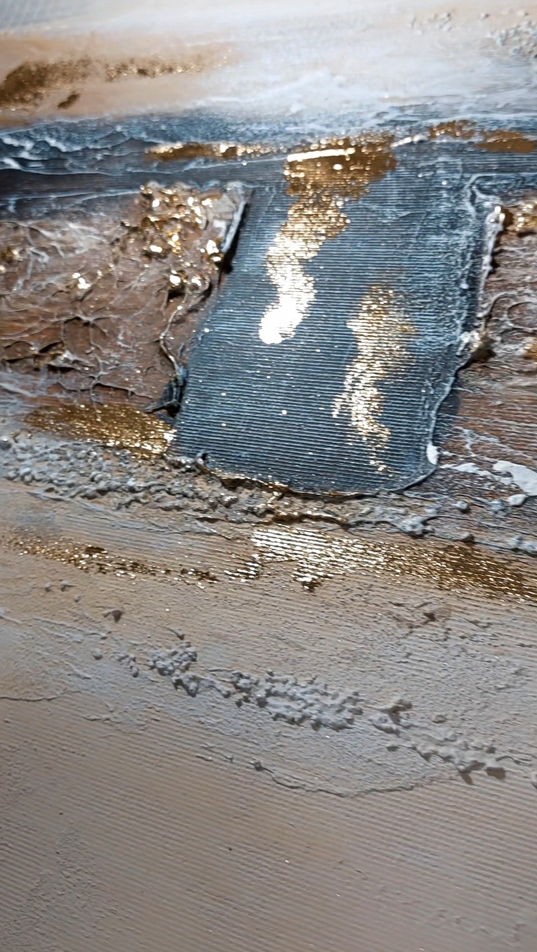 Abstraktní ručně malovaný obraz 214i v detailu.